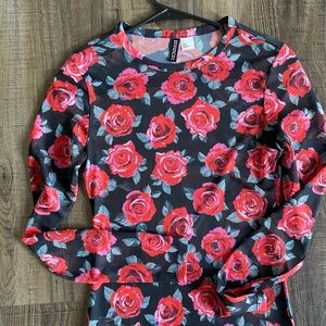 Floral Mesh Top - Nordstrom
